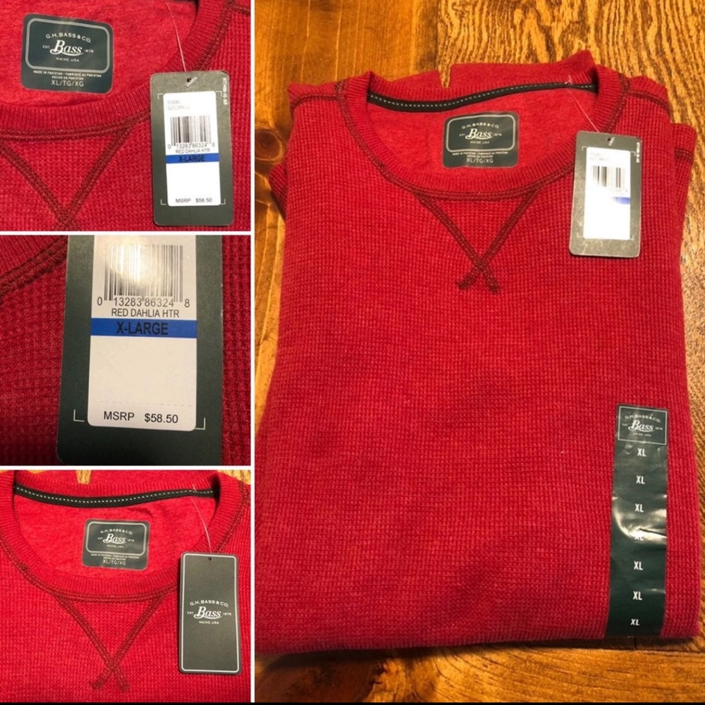 Mens XL Red Bass Shirt